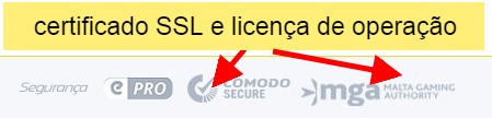 certificado SSL e licença de operação do SuperAposta
