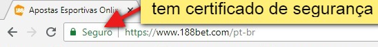 Site 188bet tem certificado de segurança