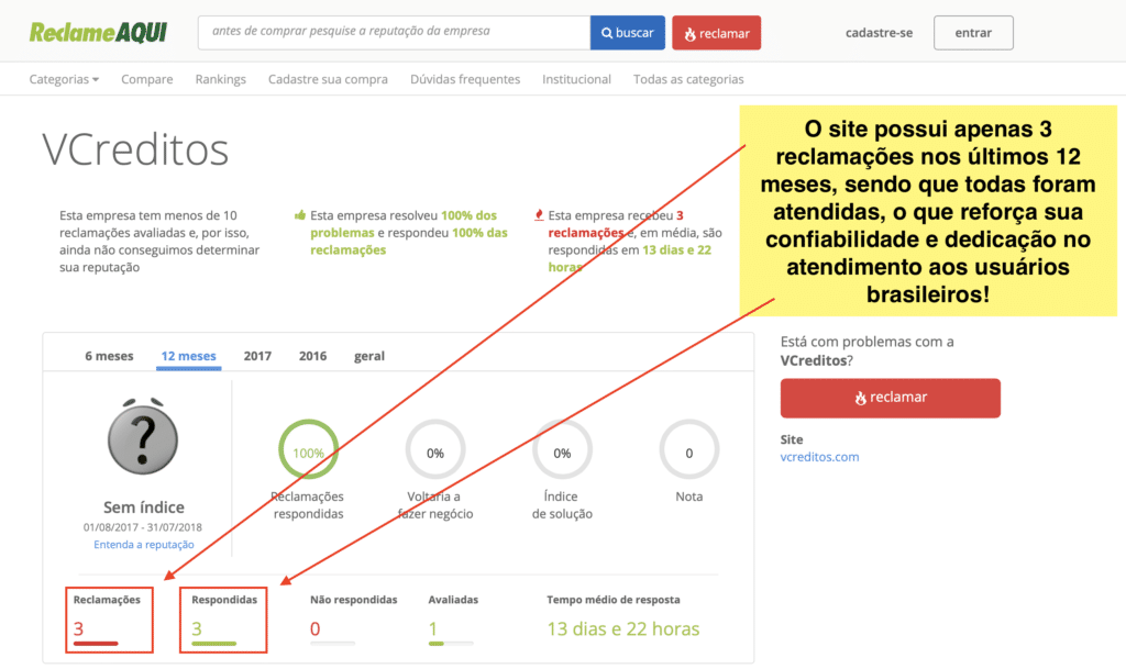 VCreditos é confiável!
