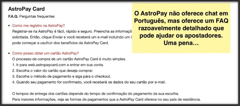 Atendimento AstroPay