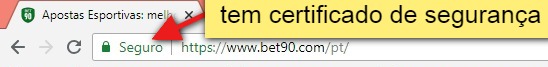 site BET90 tem certificado de segurança