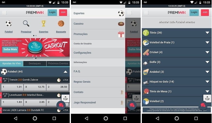 antiga interface do premiwin no celular