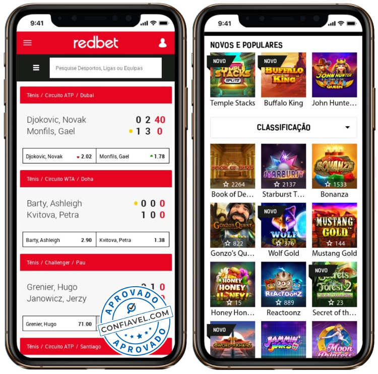 plataforma de cassino e apostas esportivas Redbet no smartphone