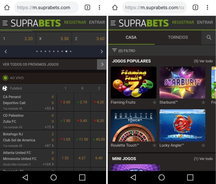 versao mobile site de apostas suprabets