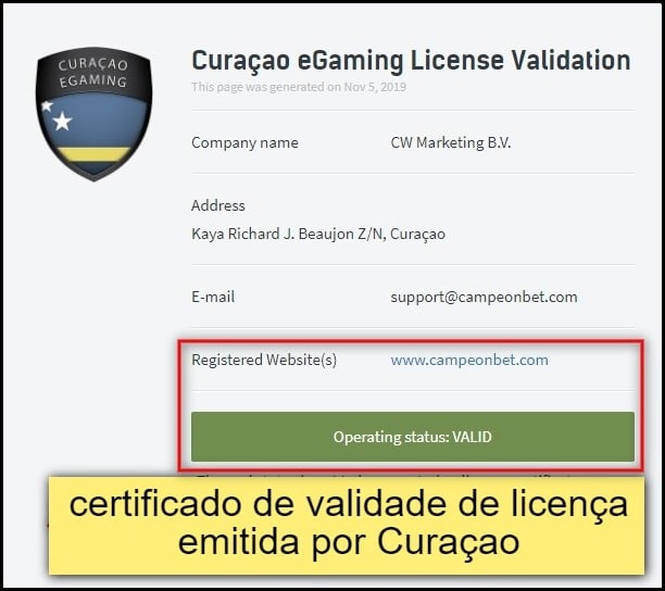 campeonbet é seguro licença