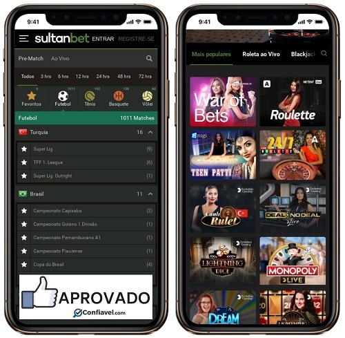 interface do Sultanbet apostas e cassino no celular