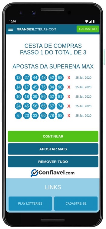 site da loteria