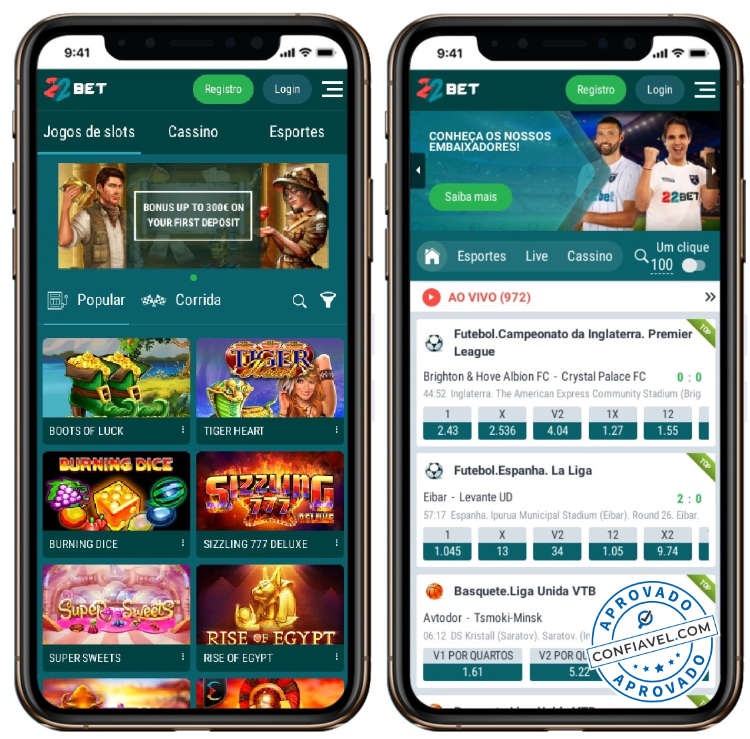22bet tela de apostas no celular