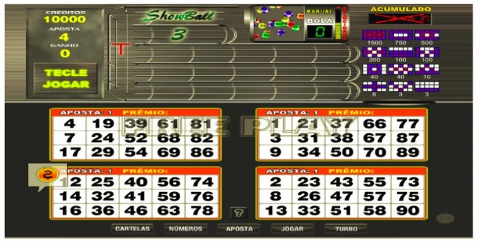 captura de tela do showball bingo
