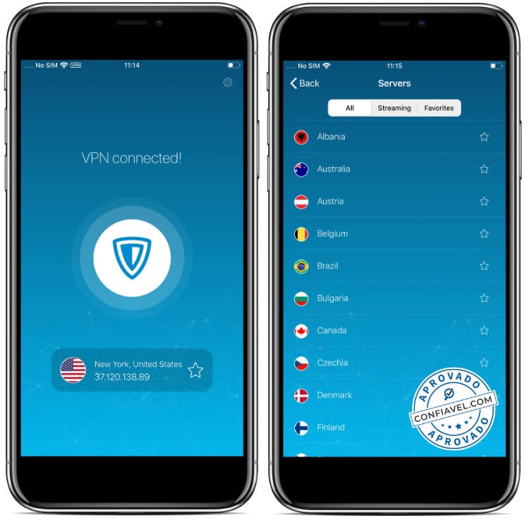 telas do vpn zenmate