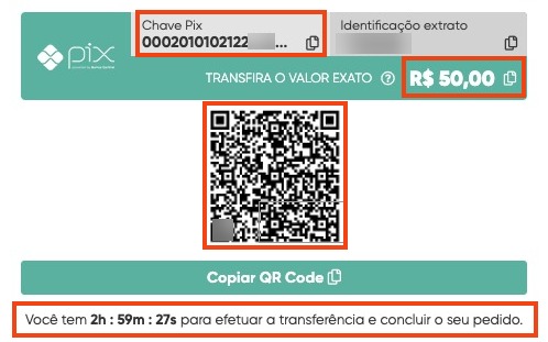 QR Code para pagamento Pix