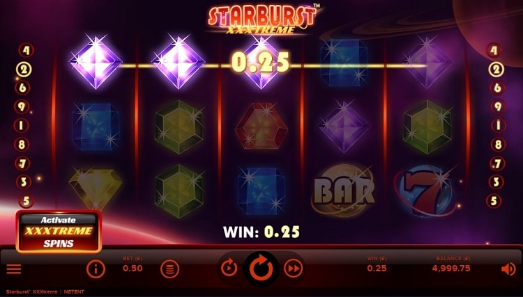 starburts slot jvspin