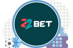 22bet logo - comparison