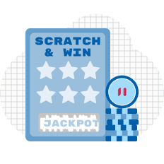 Jackpot scratch cards - steps vertical