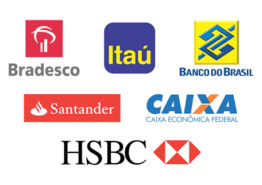 logos de banco com transferência bancária