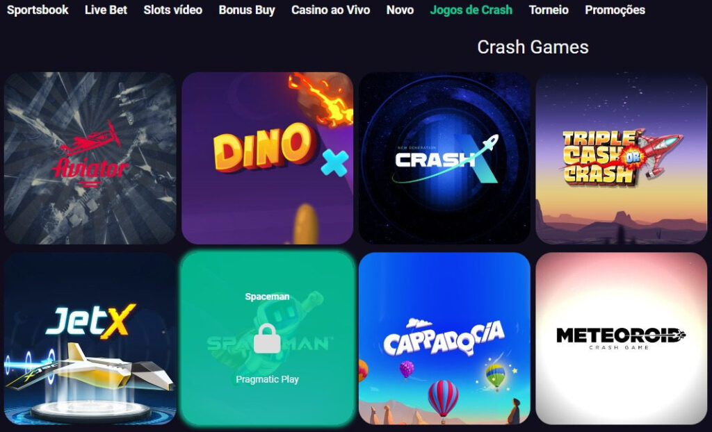 captura de tela da categoria crash games no HiperWin