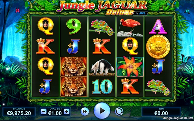 tela inicial do caça-níquel Jungle Jaguar Deluxe