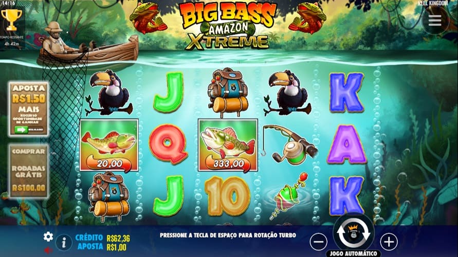 tela do jogo big bass amazon xtreme