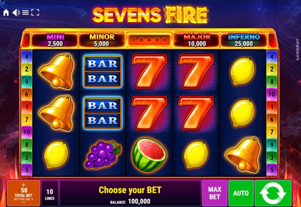 slot sevens fire