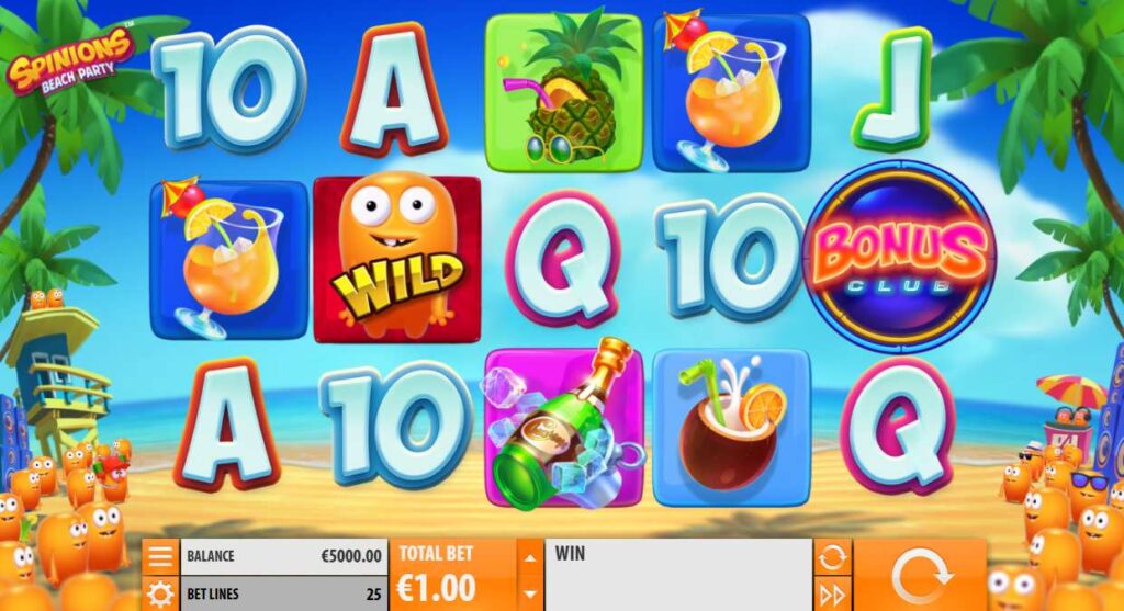 spinions beach party slot
