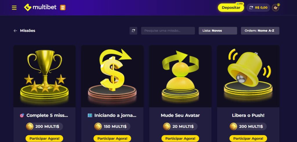 bonus missoes multibet