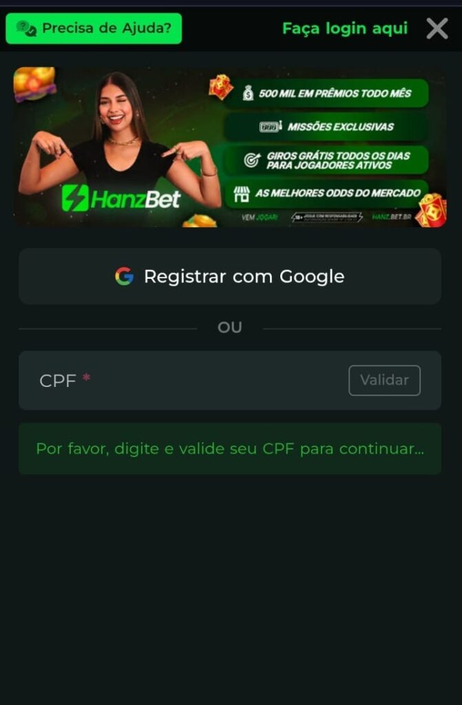 hanzbet registro