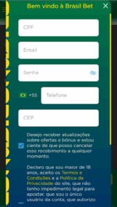 Cadastro na Brasil Bet