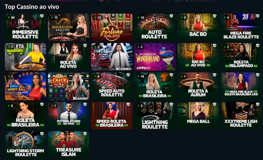 Jogos de cassino disponíveis no cassino Segurobet